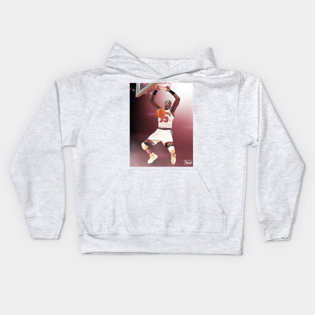 PATRICK EWING / LOW POLY Kids Hoodie by Jey13